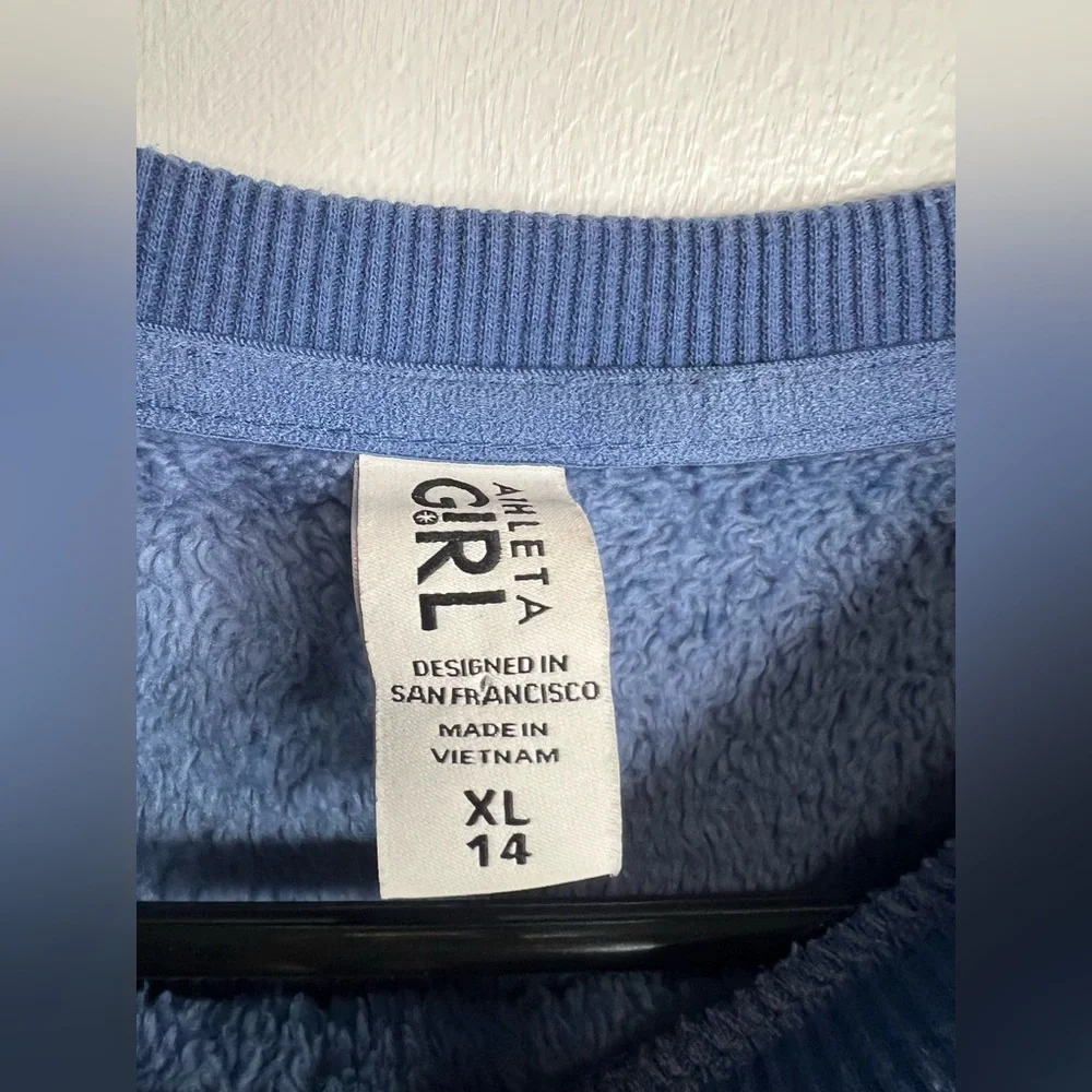 Athleta Girl Fuzzy Sweatshirt XL 14 - Picture 3 of 3